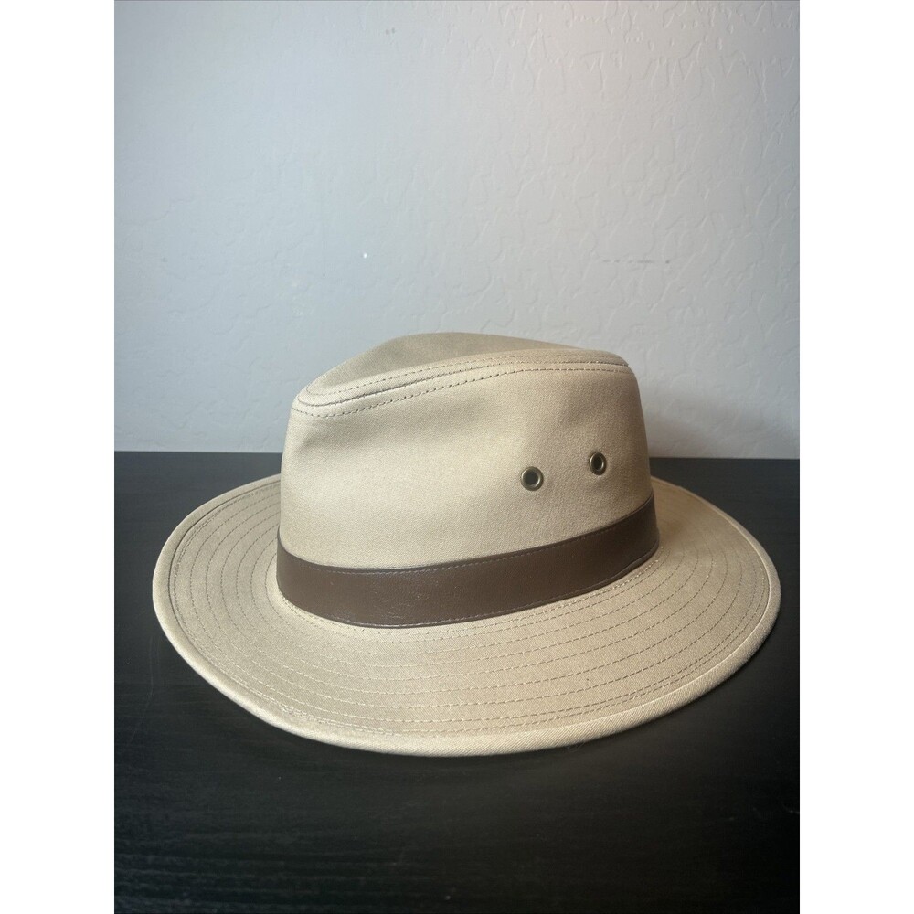 Henschel Hat Co. Hat Boonie Fitted Mens Large Beige Canvas Wide Brim Outdoor